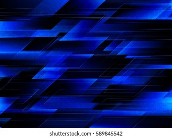 Technology background with blue stripes. Abstract vector Illustration.