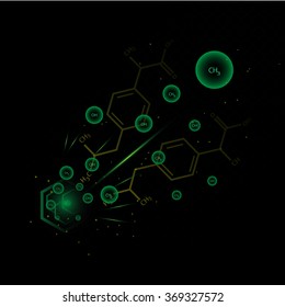 technology background: chemical formulas