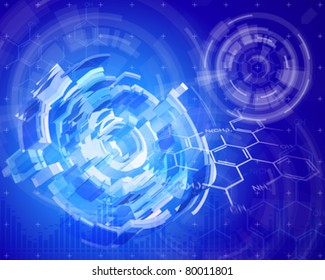 technology background & chemical formulas