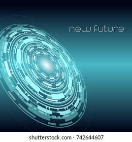 Technology background with circle