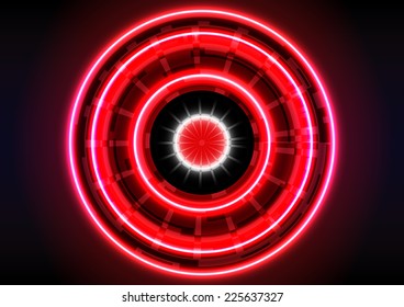 technology  background circle light red effect