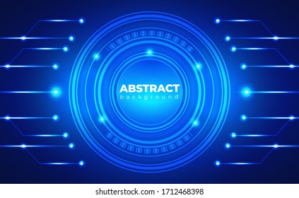  Antecedentes tecnológicos. concepto de tarjeta de circuitos. efecto neón. Ilustración electrónica de la placa base. Tecnología digital de alta tecnología e ingeniería.
Fondo de tecnología digital. Ilustración del vector