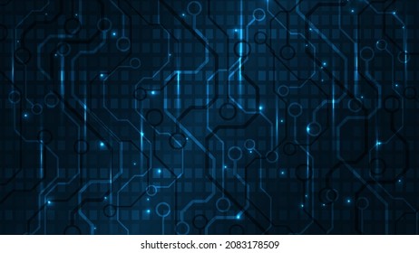 Technologiehintergrund-Platine Hochtechnologie-Kommunikationskonzept Innovation abstrakter Hintergrund Vektorgrafik
