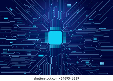 Hintergrund der Technologie. Platine.Central Computer Prozessoren CPU-Konzept. Digitaler Chip der Hauptplatine.