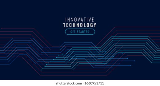 technology background with circuit lines diagram design