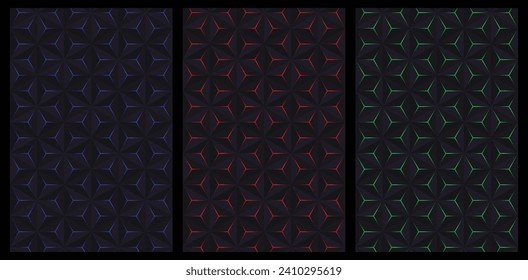 Technology background color light polygon vector
