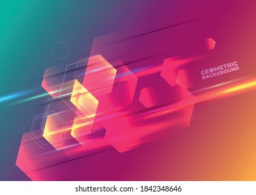 Technology background color vector for web and design
