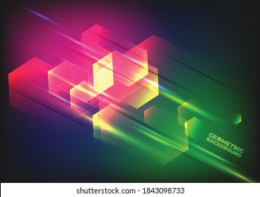 Technology background color vector for web and design