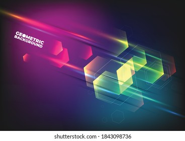 Technology background color vector for web and design