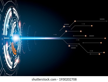 Fondo tecnológico, color y ondas del futuro