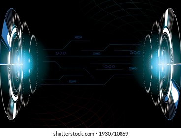 Technology background, color and waves of the future