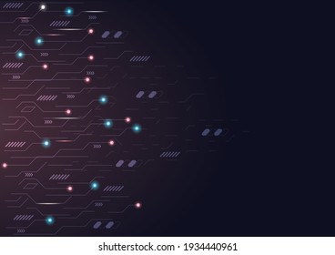 Technology background, color and waves of the future