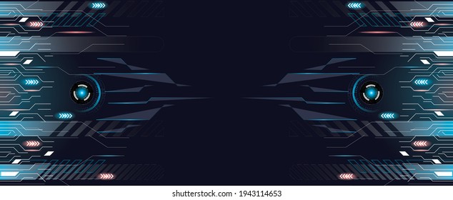 Technology background, color and waves of the future