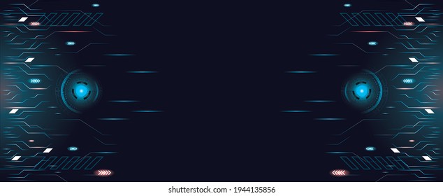 Technology background, color and waves of the future