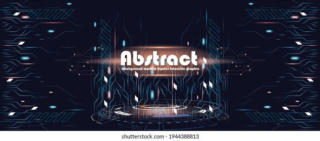 Technology background, color and waves of the future