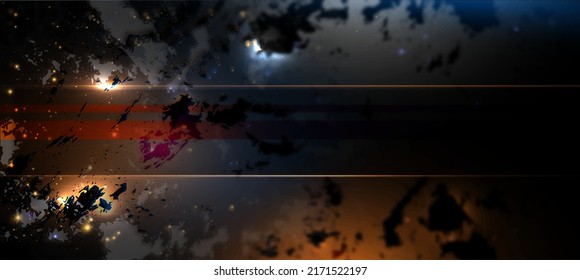 Technology background, color and waves of the future line and text.