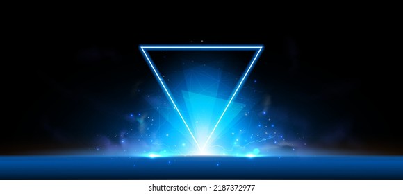 Fondo tecnológico, color y ondas de la futura línea y texto.