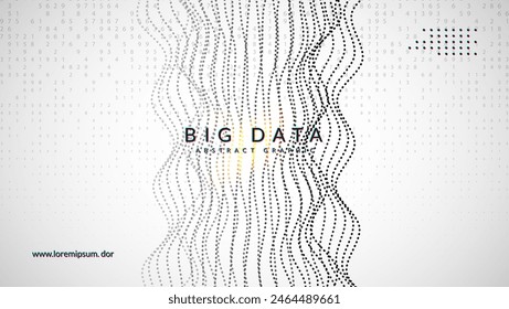 Technology Background. Computer intelligence: future research. Partial cover of a network banner. Particles of energy in global information. Big Data Background.