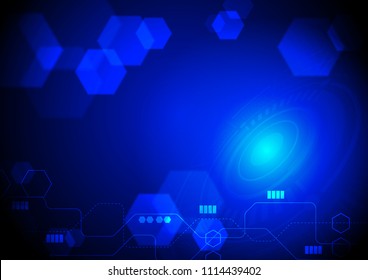Technology background concept on dark blue