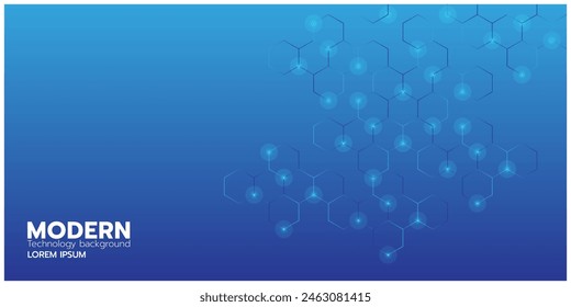 Technology background concept with Sky blue color background, Flat style vector illustration artwork.