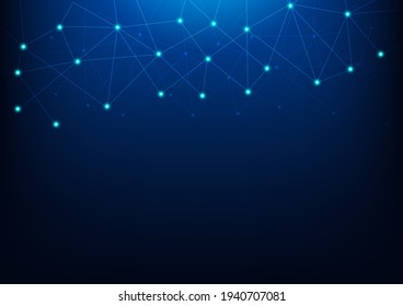 Technology background Connection points and lines Connections and communication concepts