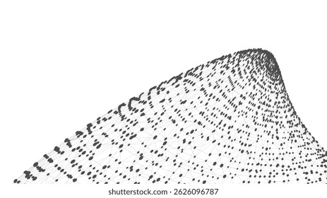 Technology background with copy space. Plexus shape. Dots connected by lines. Abstract shape. Minimalist mesh. Abstract polygonal shape.