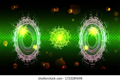 technology background created from geometric on a glowing light green and black gradients  background