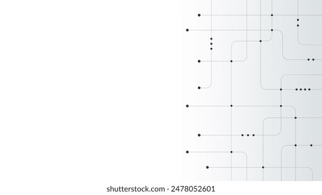 Fondo de Tecnología con líneas y puntos cruzados. Abstractas fondo digital. Conexión Abstractas, telón de fondo de comunicación. Ilustración vectorial