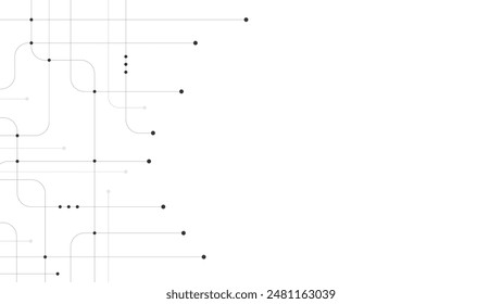 Fondo de Tecnología con líneas y puntos cruzados. Abstractas fondo digital. Conexión Abstractas, telón de fondo de comunicación. Ilustración vectorial