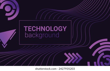 Technology background, Dark modern abstract luxury geometric shape.