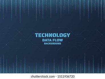 Technology background data flow modern style digital design space for your text. vector illustration