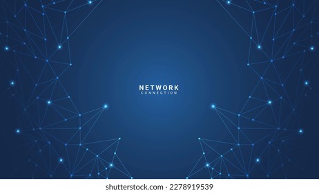 diseño de fondo de tecnología con conexión de red