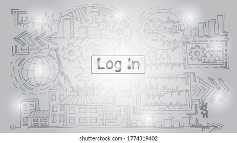 Technology background design. Website landing page. Template for apps. Economic growth finance concept. Vector illustration.