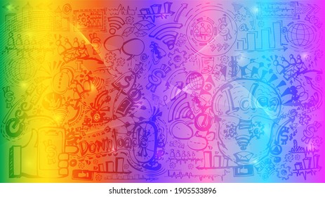 Technology background design. Website landing page. Template for apps. Economic growth finance concept. Vector illustration.