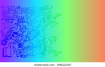 Technology background design. Website landing page. Template for apps. Economic growth finance concept. Vector illustration.