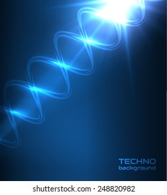 Technology background. Dna strand. Medical background. Vector eps10.