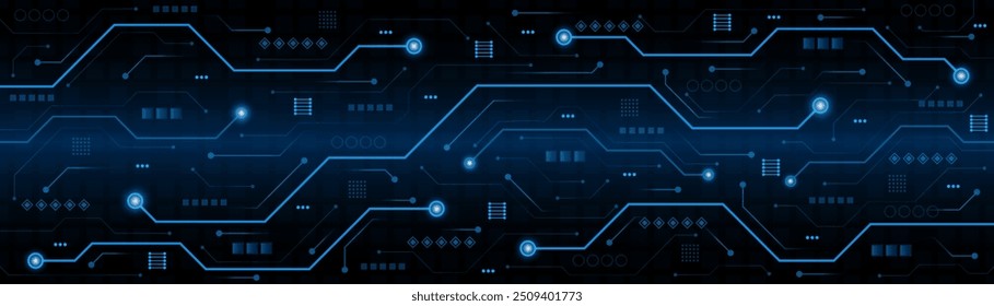 Tecnologia de fundo, placa de circuito eletrônico ou conexão moderna de rede de internet.
