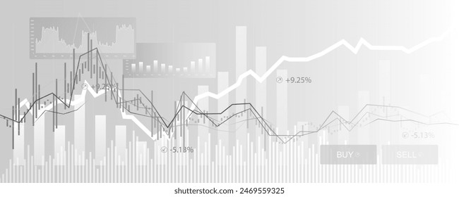 technology background financial graph concept stock market analysis and business trading