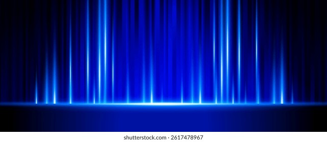 Technology background, futuristic, abstract dark blue gradient with light effect for presentation.
