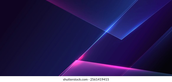  Technology background, Futuristic abstract digital background with dark blue and neon pink lines