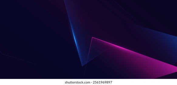  Technology background, Futuristic abstract digital background with dark blue and neon pink lines