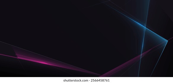 Technology background, Futuristic abstract digital background with dark blue and neon pink lines