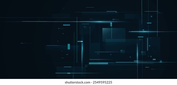 Technology background, Futuristic digital background with dark blue and lines EPS 10