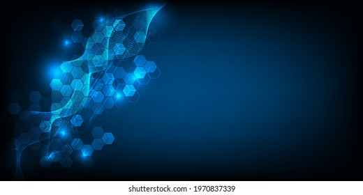 Technology background of futuristic digital technology.Vector illustrations.