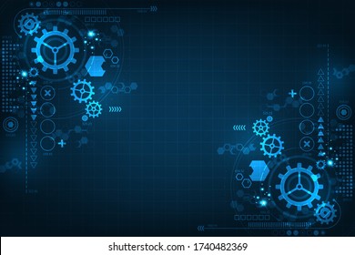 Technology Background For Gears In Mechanical Concepts.