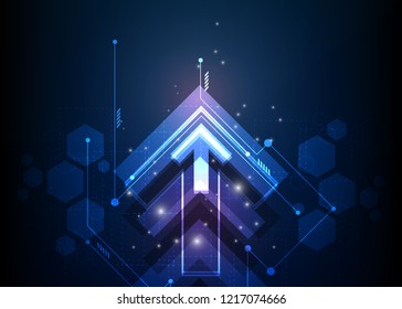 technology background geometric arrow concept