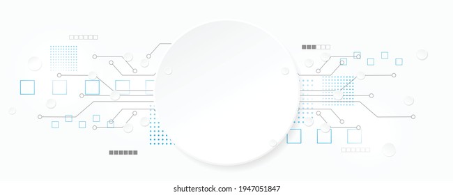 Technology background Geometric design Science and technology digital lines white background