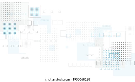 Technology background Geometric design Science and technology digital lines white background