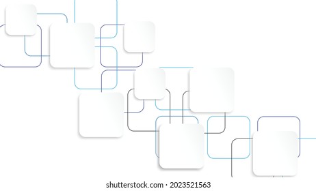 Technologie-Hintergrund Geometrisches Design Wissenschaft und Technologie, digitale Linien, weißer Hintergrund