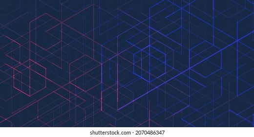 Technology Background .Geometric Lines.Abstract Tech.Technical Drawing.Vector Illustration.